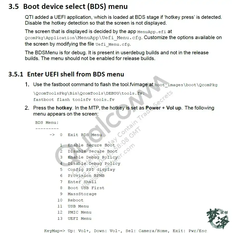 BDS serial output