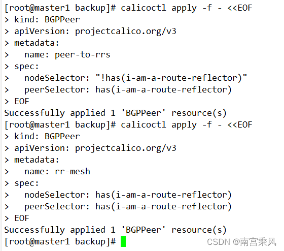 Route reflector peering topology