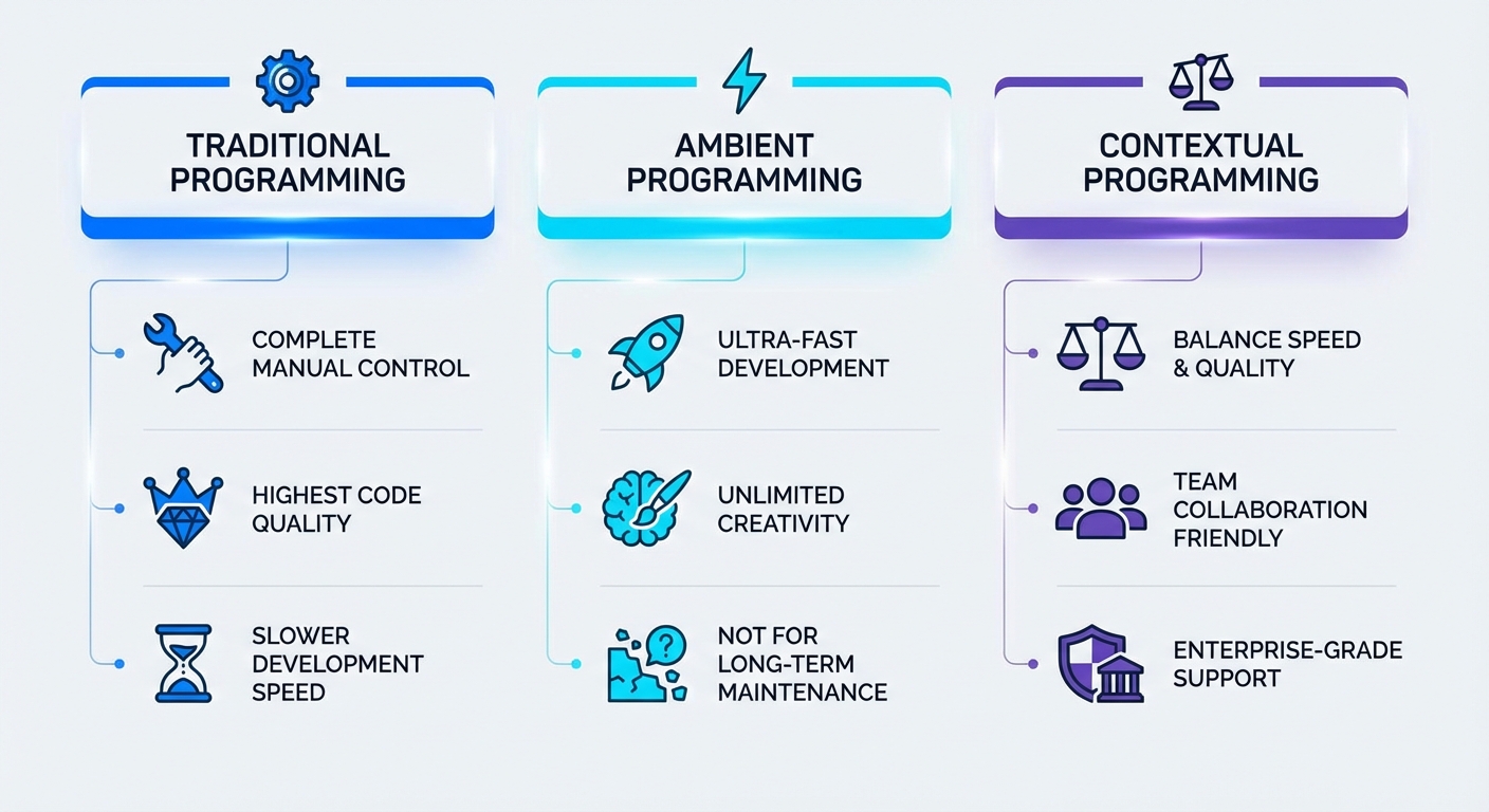 Comparison of three programming modes