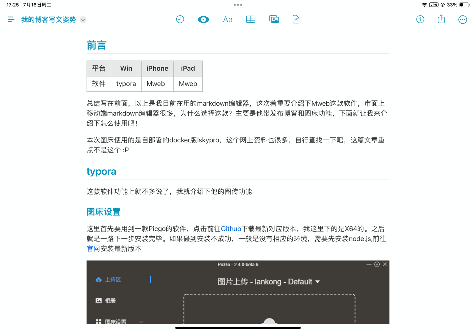Single article view