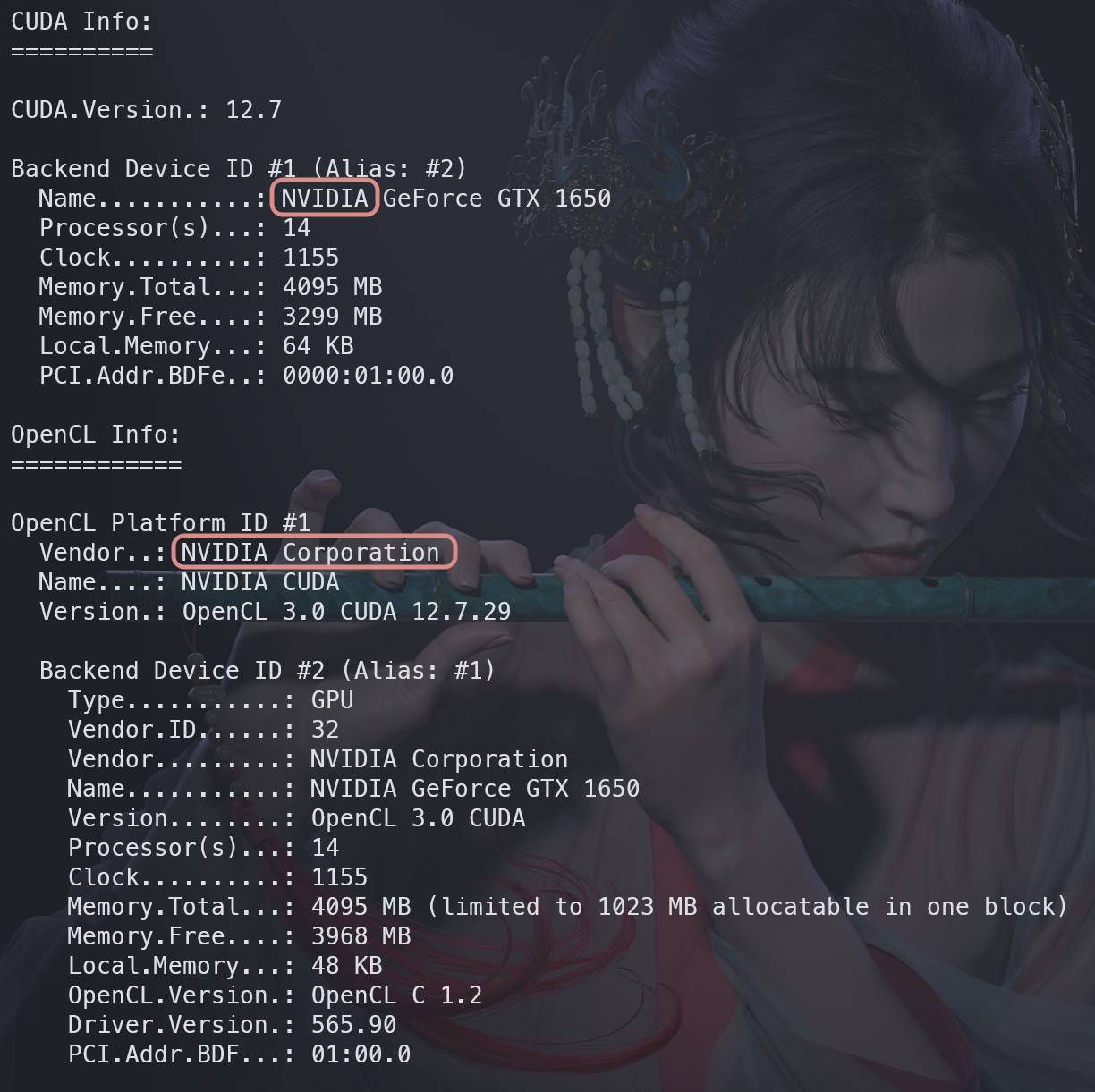 NVIDIA driver example