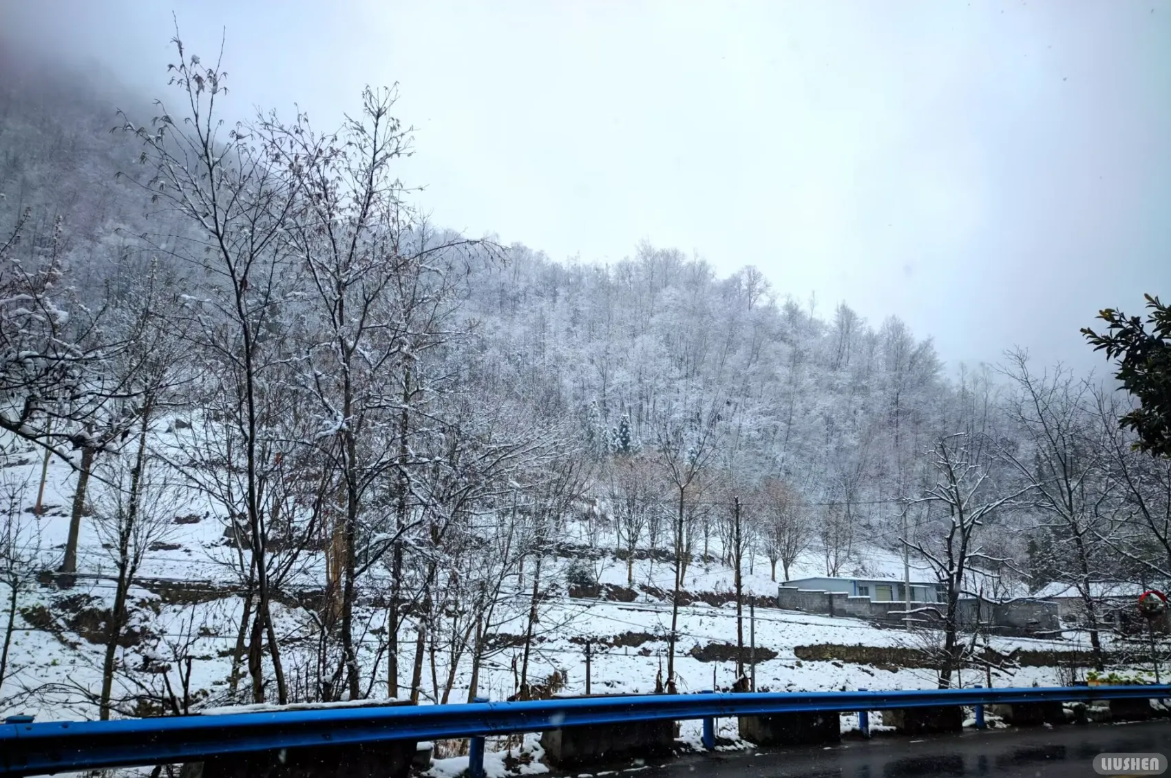 Snow on the mountains