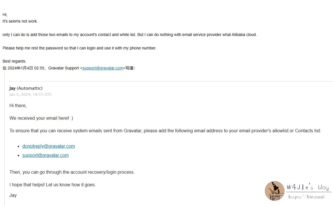 Even the whitelist suggestion mentioned in the email didn’t help
