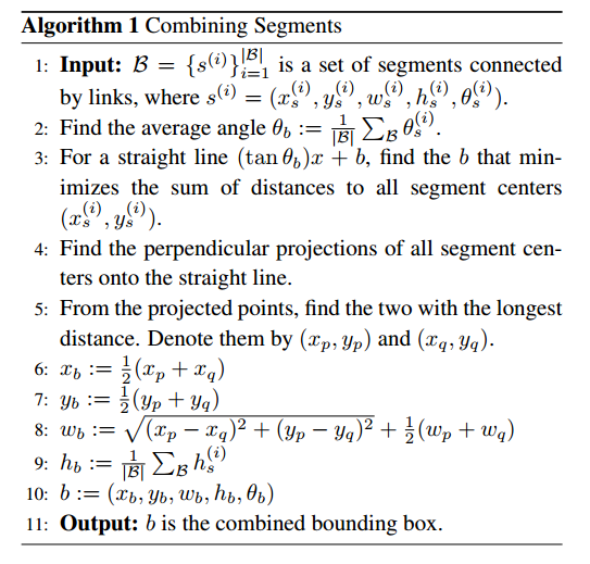 SegLink Algorithm 1