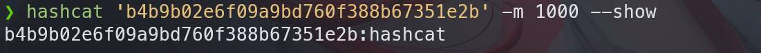 show recovered hash