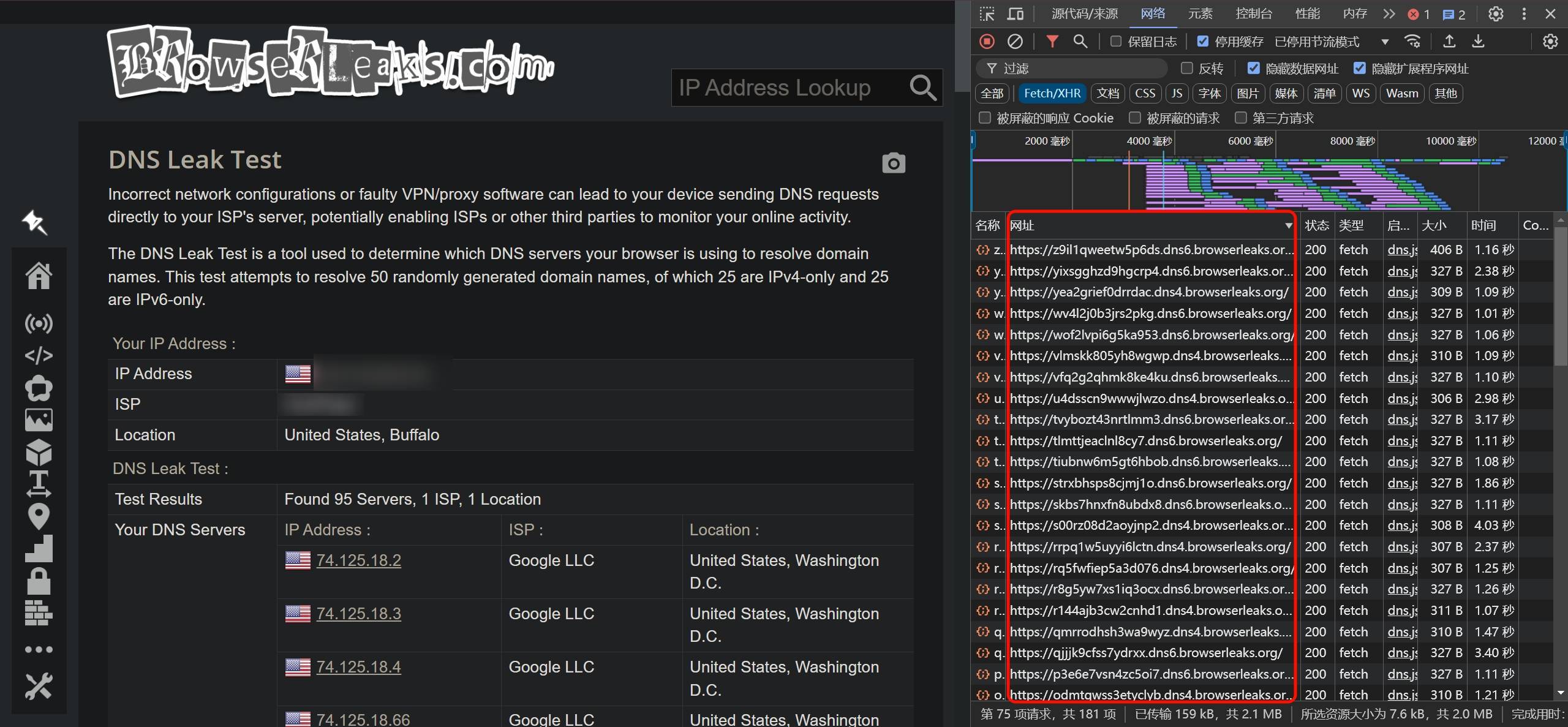 How DNS leak detection works