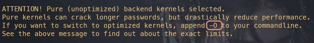 optimized kernel warning